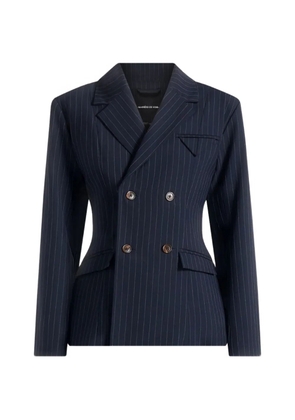 Manière De Voir Maia pinstripe double-breasted blazer - Blue