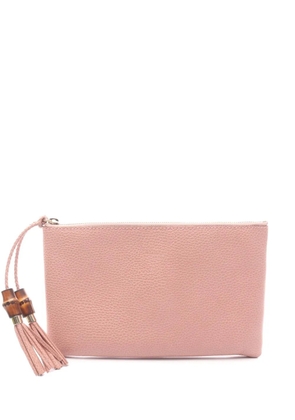 Gucci Pre-Owned 2000-2015 Calfskin Bamboo clutch bag - Pink