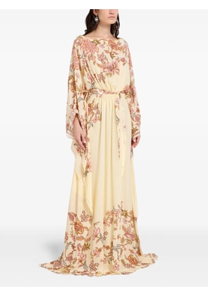 Hemant And Nandita floral belted maxi dress - Neutrals