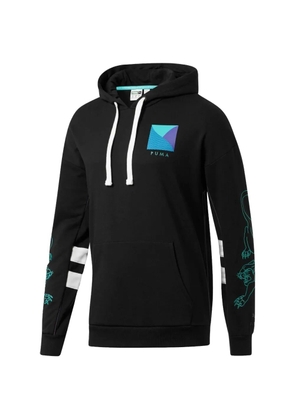 PUMA logo-embroidered hoodie - Black