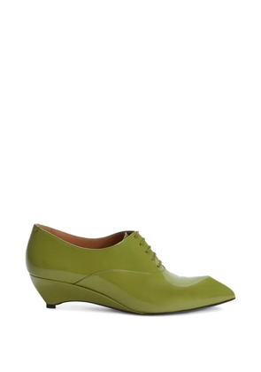 Jil Sander patent pointed-toe pumps - Green