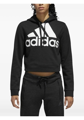 adidas logo-print hoodie - Black