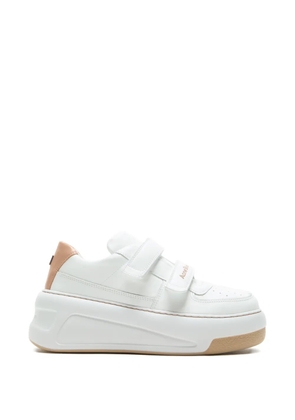 Acne Studios touch-strap leather sneakers - White