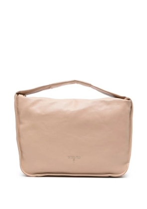 Patrizia Pepe large leather shoulder bag - Neutrals