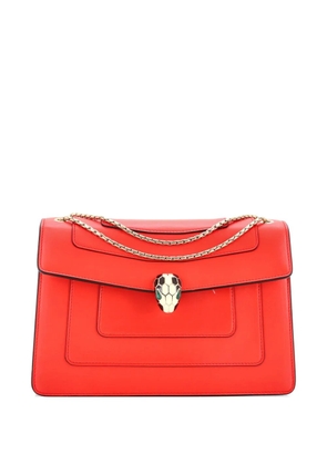 Bvlgari Pre-Owned Serpenti Forever Square Leather Medium shoulder bag - Red