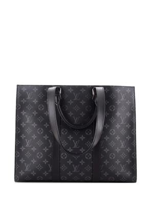 Louis Vuitton Pre-Owned Sac Plat Horizontal Bag Monogram Eclipse Canvas tote bag - Black