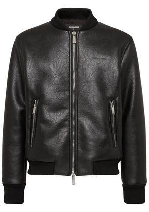 DSQUARED2 logo-embossed bomber jacket - Black