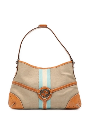 Gucci Pre-Owned 2000-2015 Canvas Web Reins shoulder bag - Brown