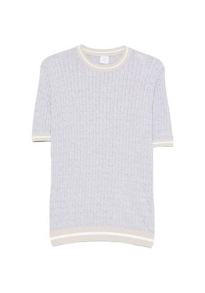 Eleventy round-neck ribbed T-shirt - Grey