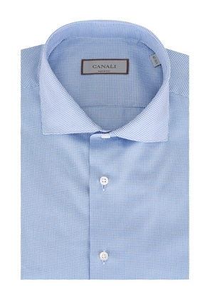 Canali check-pattern shirt - Blue
