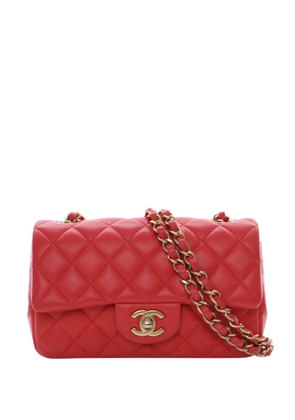 CHANEL Pre-Owned 2019 Mini Rectangular Classic Lambskin Single Flap crossbody bag - Pink