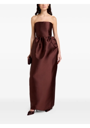 Marques'Almeida strapless gathered maxi dress - Brown