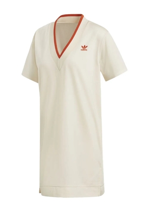 adidas Originals V-neck mini dress - Neutrals