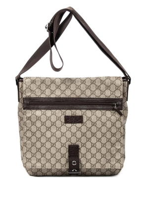 Gucci Pre-Owned logo buckle messenger bag - Neutrals