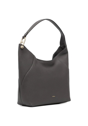 Furla Lara gold tone topstitch tote bag - Grey