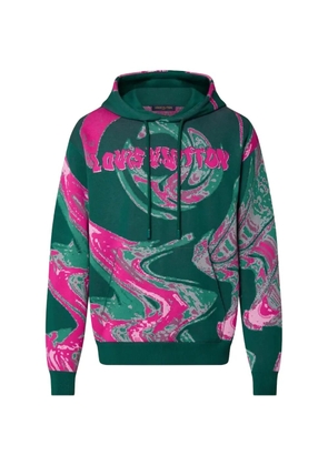 Louis Vuitton Pre-Owned graphic-print cotton hoodie - Green
