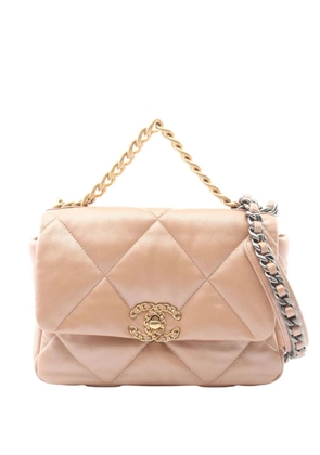 CHANEL Pre-Owned 2021-2026 Large Lambskin 19 Flap satchel - Pink