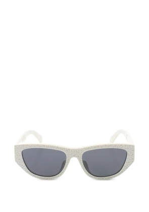 Celine Pre-Owned 2020s embellished cat-eye sunglasses - White