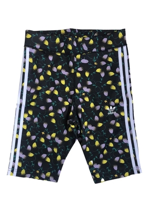 adidas print stripes cycling shorts - Black