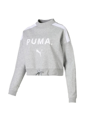 PUMA logo-print cropped sweatshirt - Grey