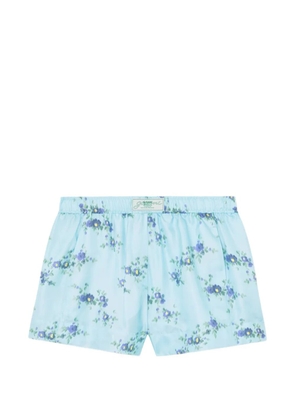 GANNI floral-print shorts - Blue
