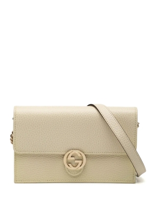 Gucci Pre-Owned 2000-2015 Interlocking G Dollar Calfskin Wallet on Chain crossbody bag - Brown