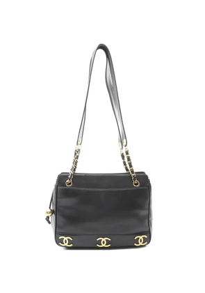 CHANEL Pre-Owned 1994-1996 Coco-mark chain crossbody bag - Black