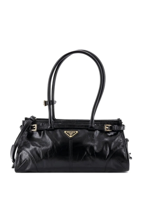 Prada Pre-Owned Bonnie Handbag Vitello Shine Medium crossbody bag - Black