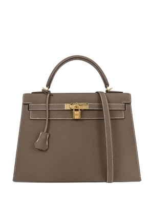 Hermès Pre-Owned 2019 32 Kelly Sellier leather handbag - Brown