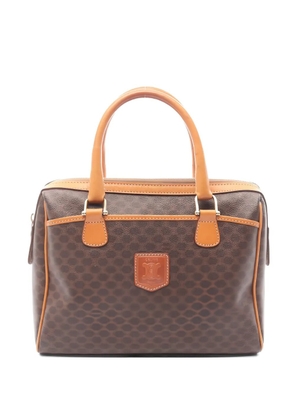 Celine Pre-Owned 1910s Macadam printed leather handbag - Brown