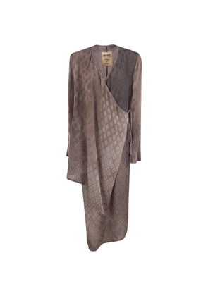 Uma Wang geomtetric-pattern coat - Brown