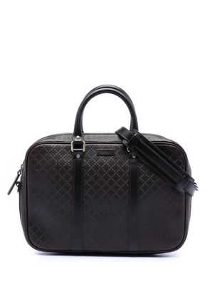 Gucci Pre-Owned 2016-2025 Medium Leather Diamante Bright business bag - Brown