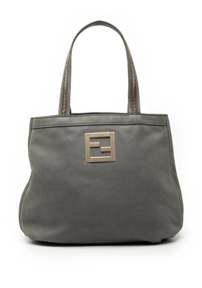 Fendi Pre-Owned 2010-2026 Nubuck FF Chains tote bag - Grey
