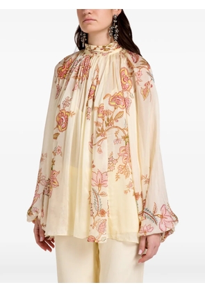 Hemant And Nandita floral-print blouse - Neutrals
