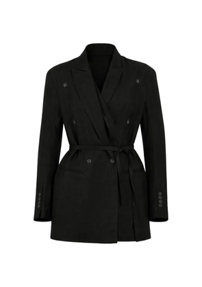 Masnada double-breasted belted blazer - Black