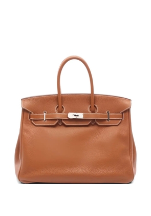 Hermès Pre-Owned 2008 35 Birkin leather tote bag - Brown