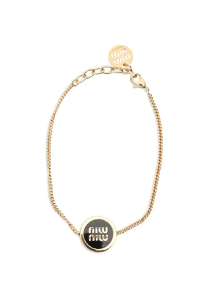Miu Miu Pre-Owned 20s enamel plated bracelet - Gold