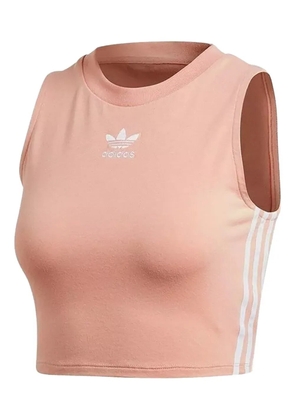 adidas round-neck cropped tank top - Pink