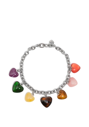 Bimba y Lola heart-charm chain necklace - Silver