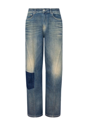 MOSCHINO JEANS patchwork denim jeans - Blue