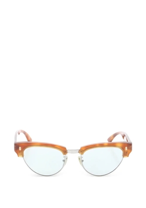 Celine Pre-Owned 2020s logo-detail sunglasses - Brown