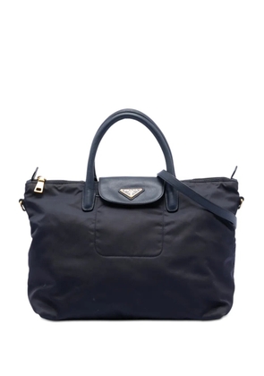 Prada Pre-Owned 2013-2025 Saffiano Trimmed Tessuto satchel - Blue