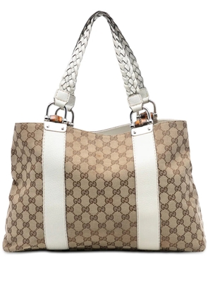 Gucci Pre-Owned 2016-2025 Medium GG Canvas Bamboo Libeccio tote bag - Brown