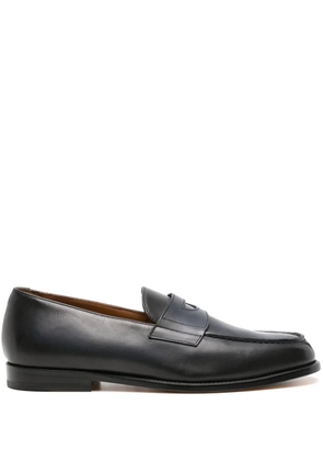 Doucal's faded leather penny loafers - Blue