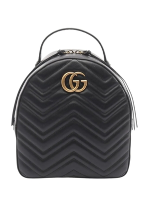 Gucci Pre-Owned 2016-2026 Small GG Marmont Matelasse Leather backpack - Black