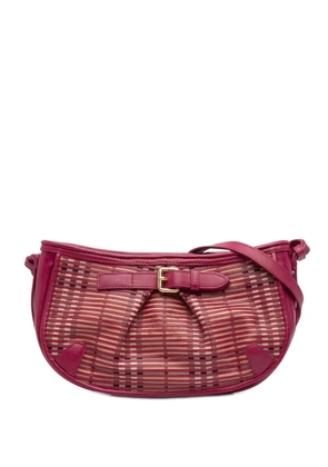 Burberry Pre-Owned 2000-2017 Haymarket Check Stripes Coated Canvas crossbody bag - Pink