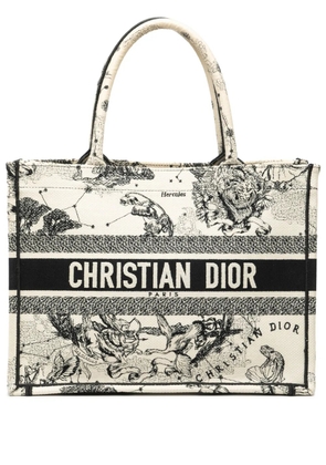 Christian Dior Pre-Owned 2022 Medium Canvas Embroidered Zodiac Toile De Jouy Book tote bag - Black