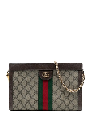 Gucci Pre-Owned 2016-2026 Small GG Supreme Web Ophidia Chain crossbody bag - Brown