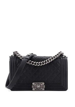 CHANEL Pre-Owned Boy Flap Bag Quilted Caviar Old Medium crossbody bag - Black