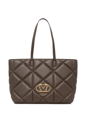 Love Moschino quilted logo-detail tote bag - Brown